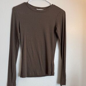 H&M Chocolate Long Sleeve Tee